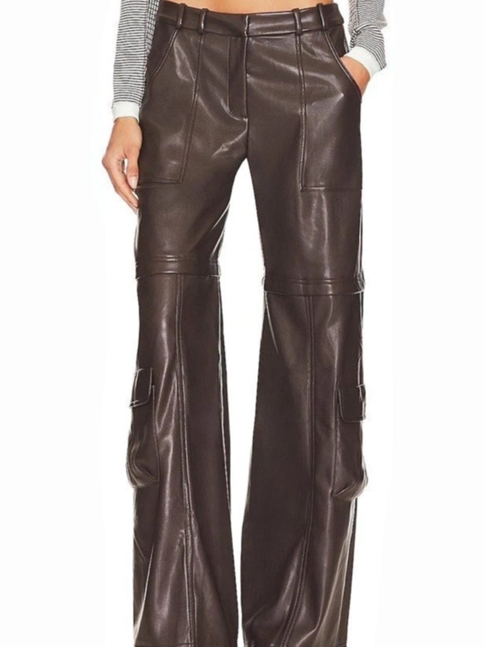 Amanda Uprichard Lucas Pants Brown Wide Leg Pants